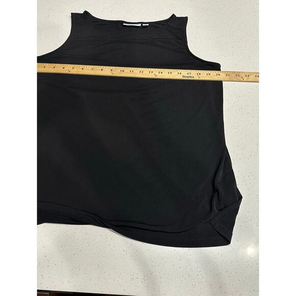 Susan Graver Top Sleeveless Liquid Knit Black L Layering Capsule Minamalist - Picture 5 of 8